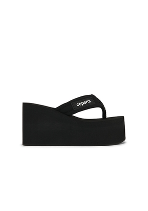 Coperni Wedge Sandal in Black. Size 37. Also in 36, 38, 39.