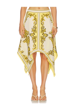 Alice + Olivia Davina Handkerchief Skirt in Yellow. Size 0. Also in 2, 6, 10, 12.