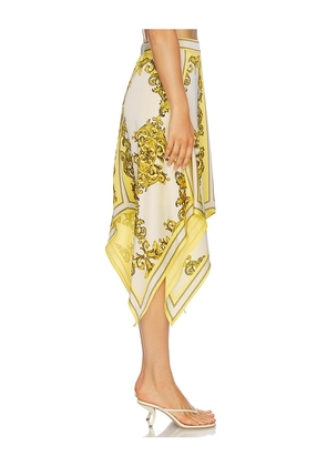 Alice + Olivia Davina Handkerchief Skirt in Yellow. Size 0. Also in 6, 8, 10.
