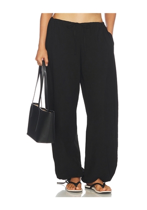 COTTON CITIZEN The Santorini Drawstring Pant in Black. Size XS. Also in S, M, L.