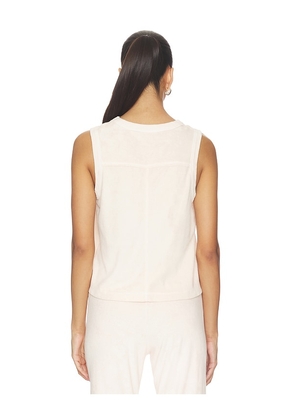 Bobi Undone Edge Muscle Tank Top in Pink. Size XS. Also in S, M, L, XL.