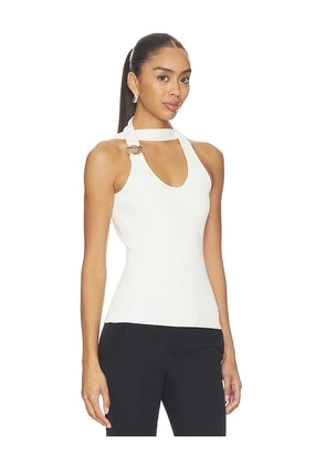 Coperni C Logo Knit Top in White. Size XS. Also in S, M.