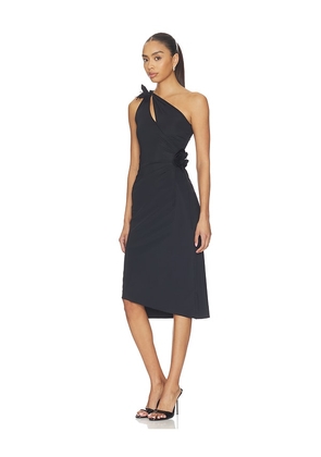 Coperni Asymmetric Mini Flower Gown in Black. Size XS. Also in L, M, S.