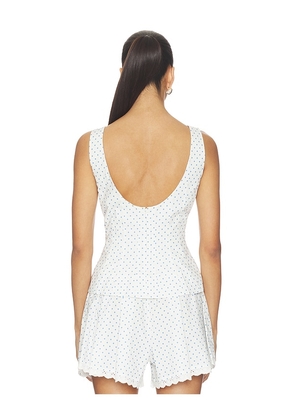 CAROLINE CONSTAS Brielle Sleeveless Top in White. Size XS. Also in S, M, L, XL.