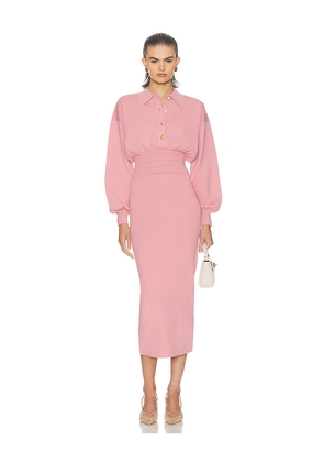 Helsa Hildie Polo Dress in Pink. Size XS. Also in XXS, S, M.