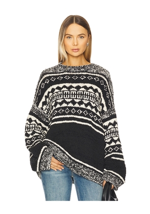 Free People Dani Pattern Sweater in Black. Size S. Also in XS.