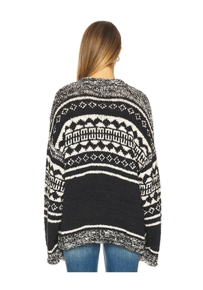 Free People Dani Pattern Sweater in Black. Size S. Also in XS.