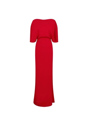 16Arlington Dona cape-sleeve maxi dress - Red
