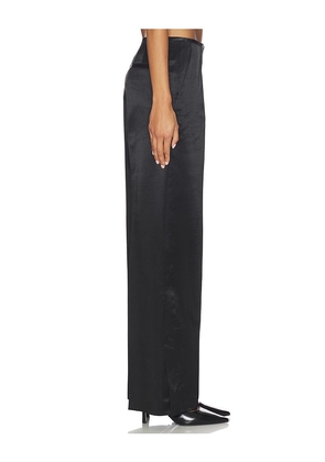 Helmut Lang Minimal Satin Pant in Black. Size 00. Also in 0, 4, 6, 8.