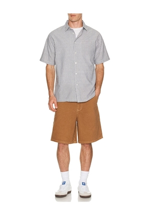 FORMER Reynolds 21 Overdye Denim Walkshort in Brown. Size 36. Also in 30, 32, 34.