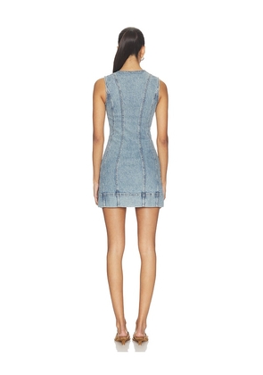 Good American Mini Button Front Dress in Blue. Size XS. Also in S.
