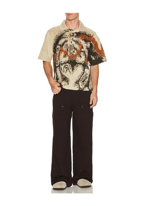ISA BOULDER Floyd Towel Shirts in Brown. Size S. Also in XL/1X.