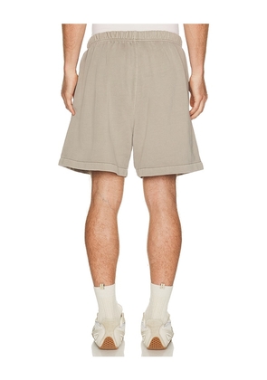 Fear of God ESSENTIALS Training Classic Fit Short in Neutral. Size XS. Also in S, L, XXXL/3X.