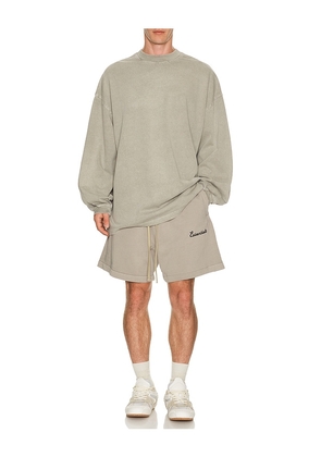 Fear of God ESSENTIALS Signature 90's Long Sleeve Tee in Neutral. Size XS. Also in L, M, S.