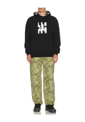 FORMER Enigma Patch Hoodie in Black. Size S. Also in M, L, XL/1X.