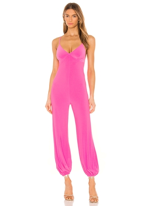 Norma Kamali X REVOLVE Slip Jog Jumpsuit in Fuchsia. Size XS. Also in L.