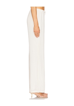 LOBA Greta Drawstring Pants in Ivory. Size S. Also in XXS, XL.