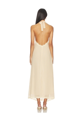 LIONESS Stars Align Midi Dress in Nude. Size S. Also in L, XL, XXL.
