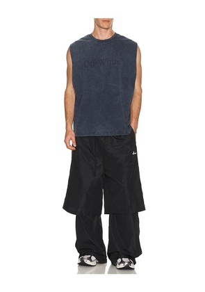 OFF-WHITE Laundry Sleeveless Tee in Blue. Size S. Also in M, L.