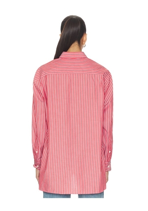 NILI LOTAN Yorke Shirt in Red,White. Size XS. Also in S, M.