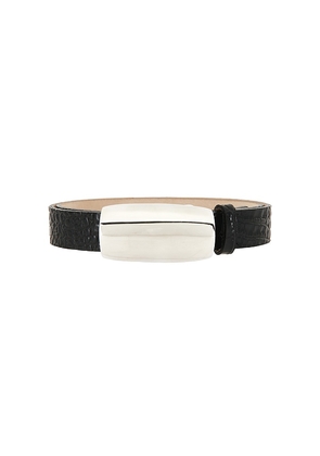 L'AGENCE Marlowe Leather Belt in Black. Size XS. Also in S, M, L.