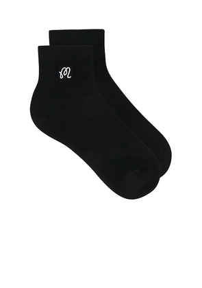 Malbon Capri Ankle Sock in Black.