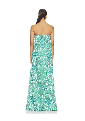 MISA Los Angeles Divina Dress in White,Green. Size XXS. Also in XS, S, M, L.