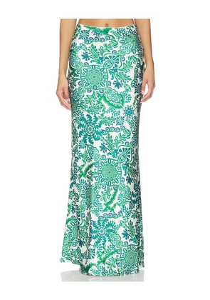 MISA Los Angeles Sierra Skirt in White,Green. Size XXS. Also in XS, S, M, L, XL.