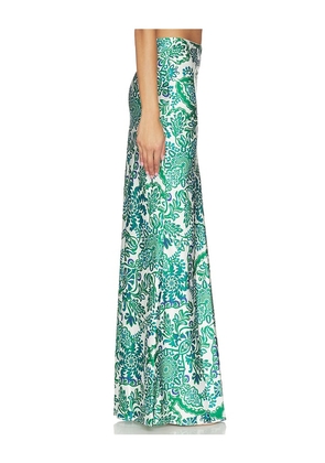 MISA Los Angeles Sierra Skirt in White,Green. Size XXS. Also in XS, S, M, L.