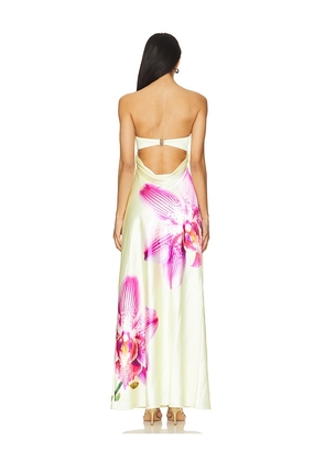 Runaway The Label Celeste Maxi Dress in Lemon. Size S. Also in XS, L, XL.