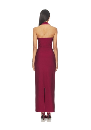 superdown Caisyn Halter Maxi Dress in Burgundy. Size XXS. Also in M, L.