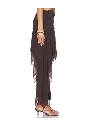 SIEDRES Pixie Skirt in Chocolate. Size S. Also in L, M, XS.