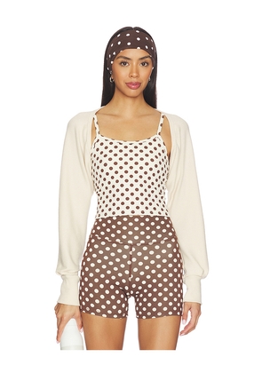 STRUT-THIS The Shrug in Cream. Size XS. Also in S, M.