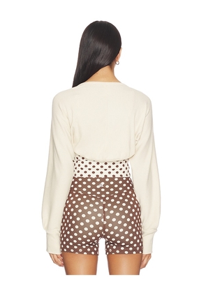 STRUT-THIS The Shrug in Cream. Size XS. Also in S, M, L, XL.