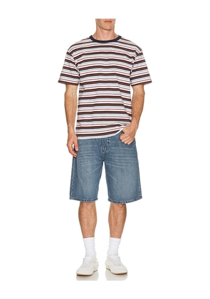 Scotch & Soda Relaxed Fit Yarn Dyed T-Shirt in Blue. Size M. Also in S, L, XXL/2X.