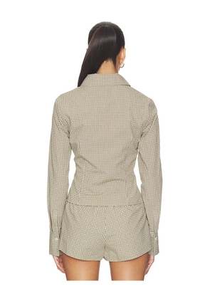 superdown Silas Button Down Top in Neutral. Size XXS. Also in XS, S, M, XL.