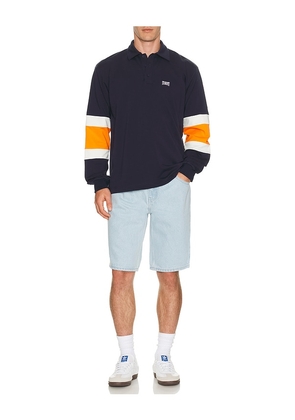 Students Golf August Rugby Polo in Blue. Size S. Also in M, L, XL/1X.