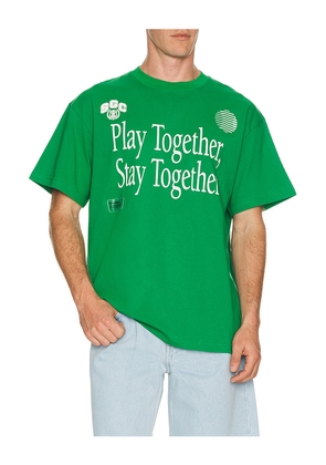 Students Golf Stay Together Tee in Green. Size S. Also in M, L, XL/1X.