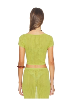 Solid & Striped The Rianne Top in Green. Size L. Also in M, S, XL, XS.