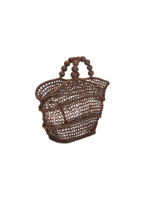 Poolside The Comporta Tote Bag in Chocolate.