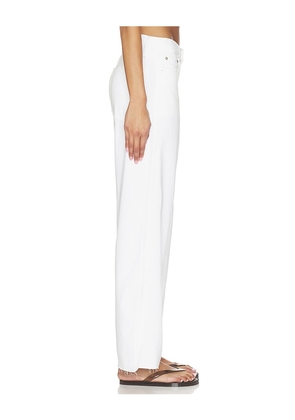 Rag & Bone Featherweight Saige Low-Rise Full Straight Jeans in White. Size 23. Also in 25, 26, 27, 28, 29, 33, 34.