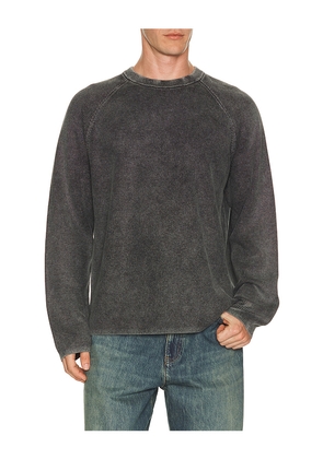 Theory Breach Long Sleeve Crewneck in Charcoal. Size S. Also in M, L, XL/1X, XXL/2X.