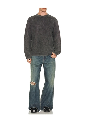 Theory Breach Long Sleeve Crewneck in Charcoal. Size S. Also in M, XL/1X, XXL/2X.