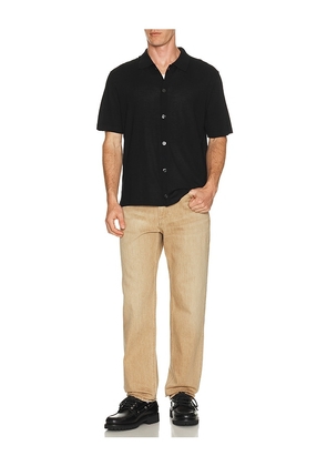 Theory Regal Merino Relaxed Button Down in Black. Size S. Also in M, XL/1X.