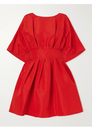 Carolina Herrera - Pleated Silk-faille Mini Dress - Red - US2,US4,US6,US8