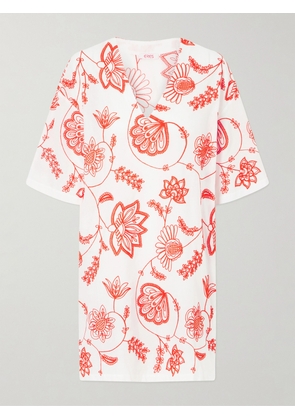 Eres - Embroidered Cotton-blend Mini Dress - small,medium,large