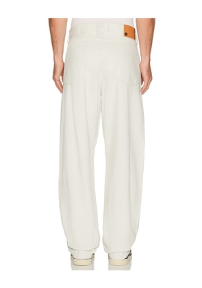 vowels Baggy Fit Denim Pants in Ivory. Size 30. Also in 32, 34, 36.