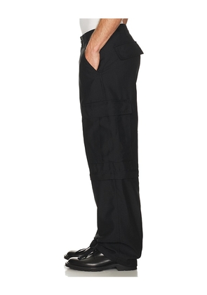 vowels Zip Off Cargo Pants in Black. Size 30. Also in 34, 36.