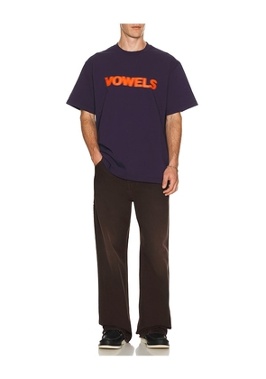 vowels Blur Tee in Navy. Size 1. Also in 2, 3, 4.