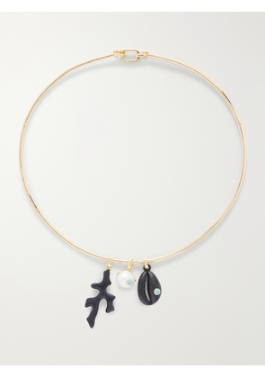 Martha Calvo - Mar Gold-plated, Pearl And Enamel Necklace - One size